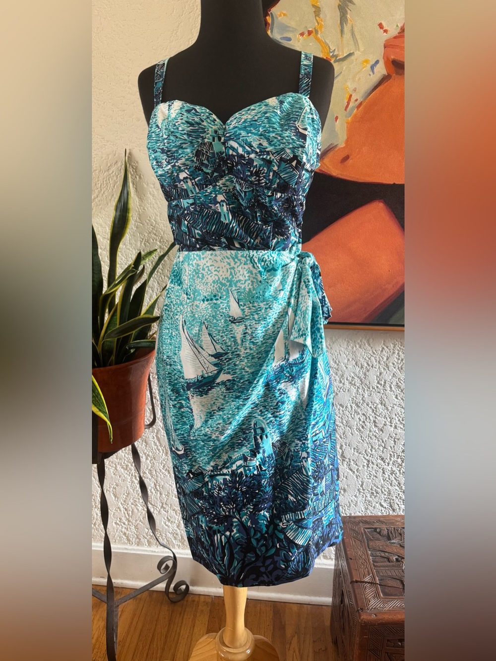 Awesome retro 1950’s style Hawaiian Sarong dress !